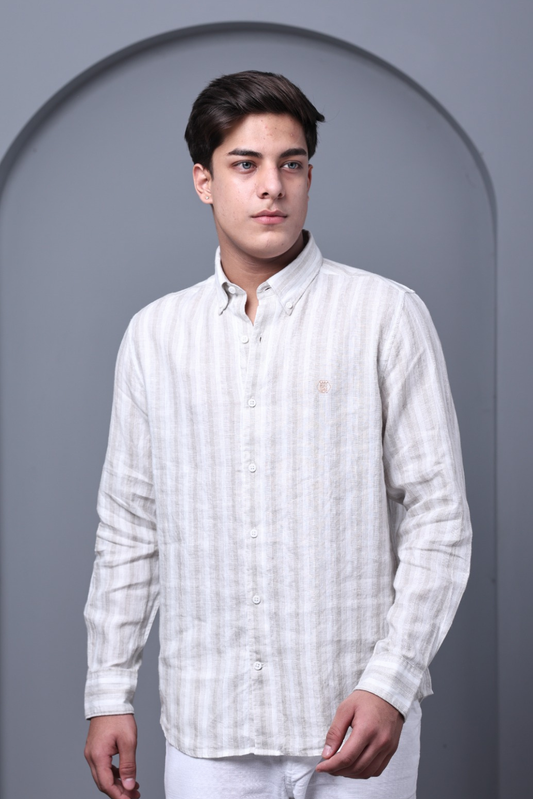 Stripeige 100% Pure Linen Shirt