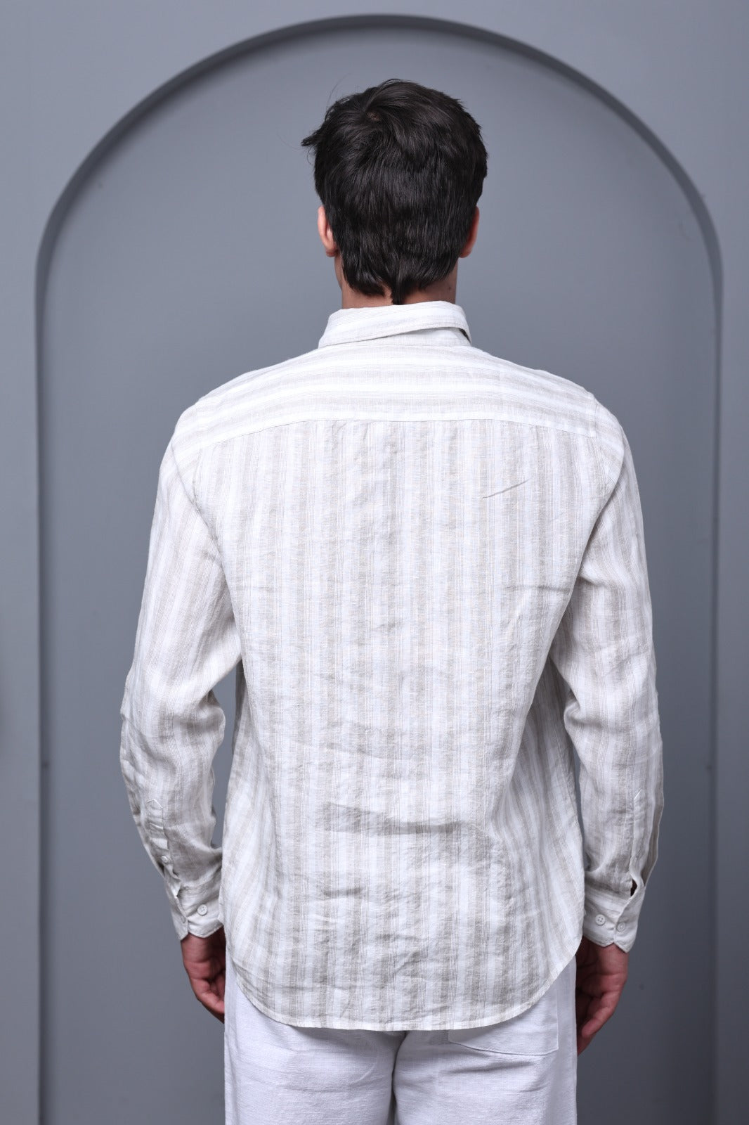 Stripeige 100% Pure Linen Shirt