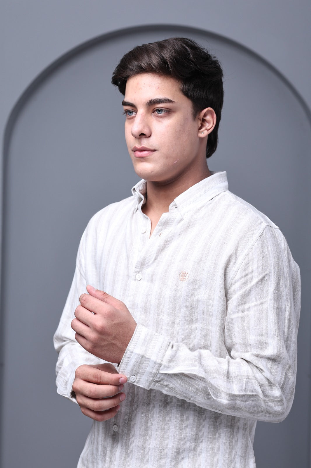 Stripeige 100% Pure Linen Shirt