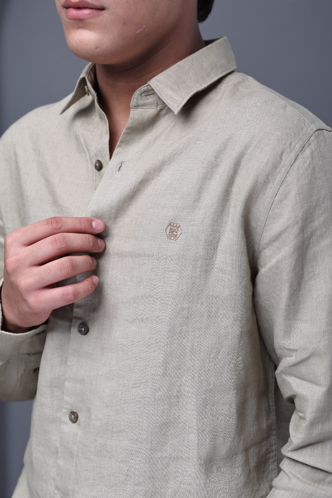 Sage Green 100% Pure Linen Shirt