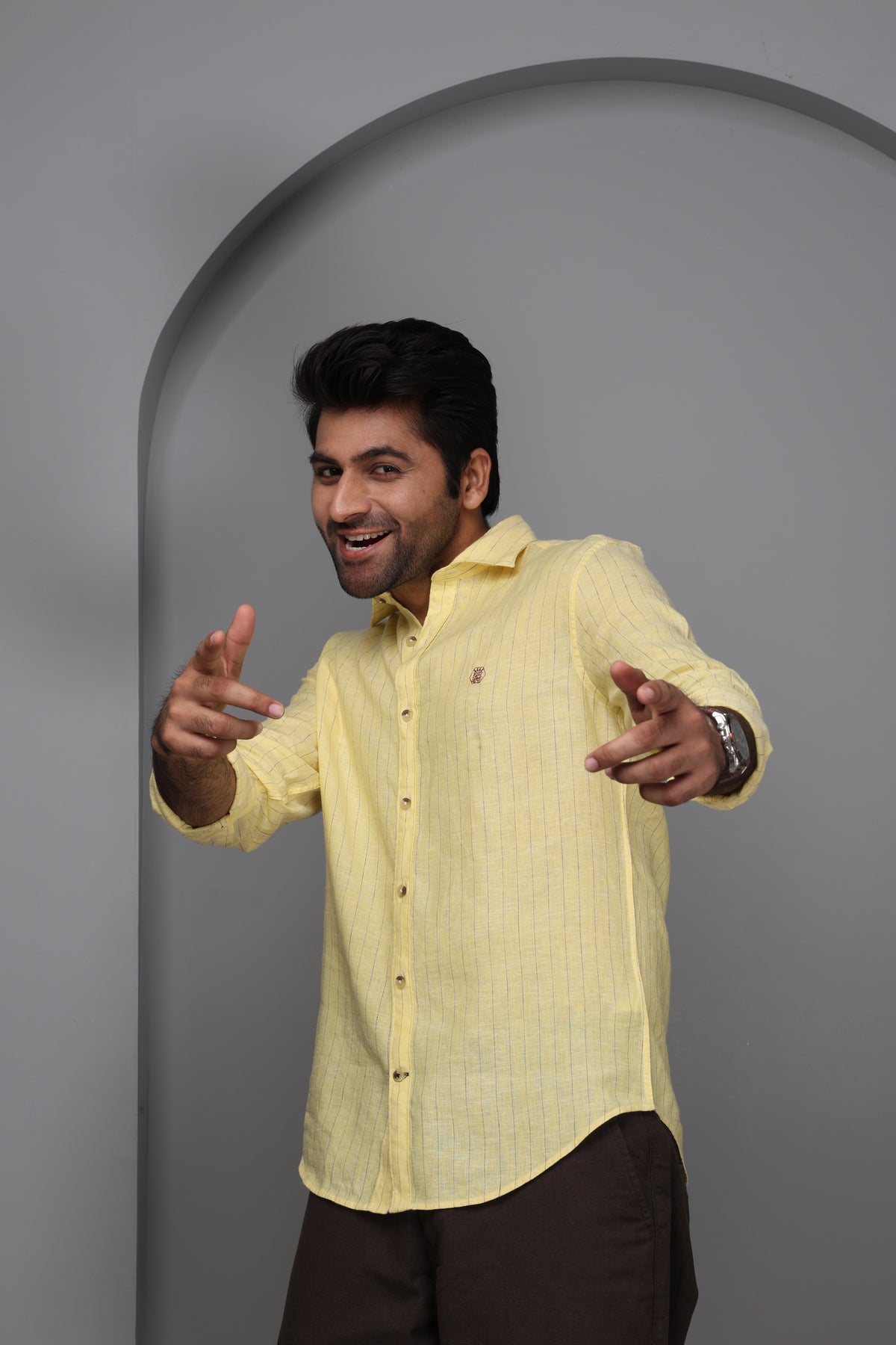 Buttercup Yellow 100% Pure Linen Shirt