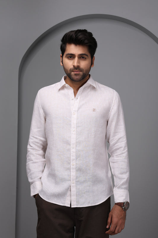 Sandy Beige 100% Pure Linen Shirt