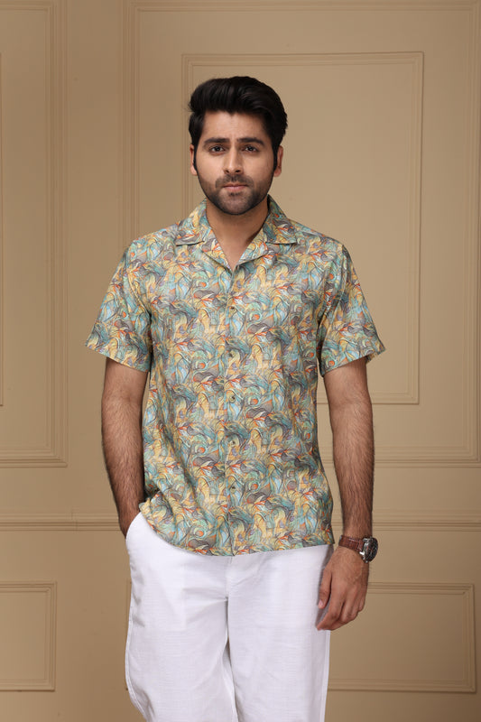 Multi AOP Linen Rich Shirt