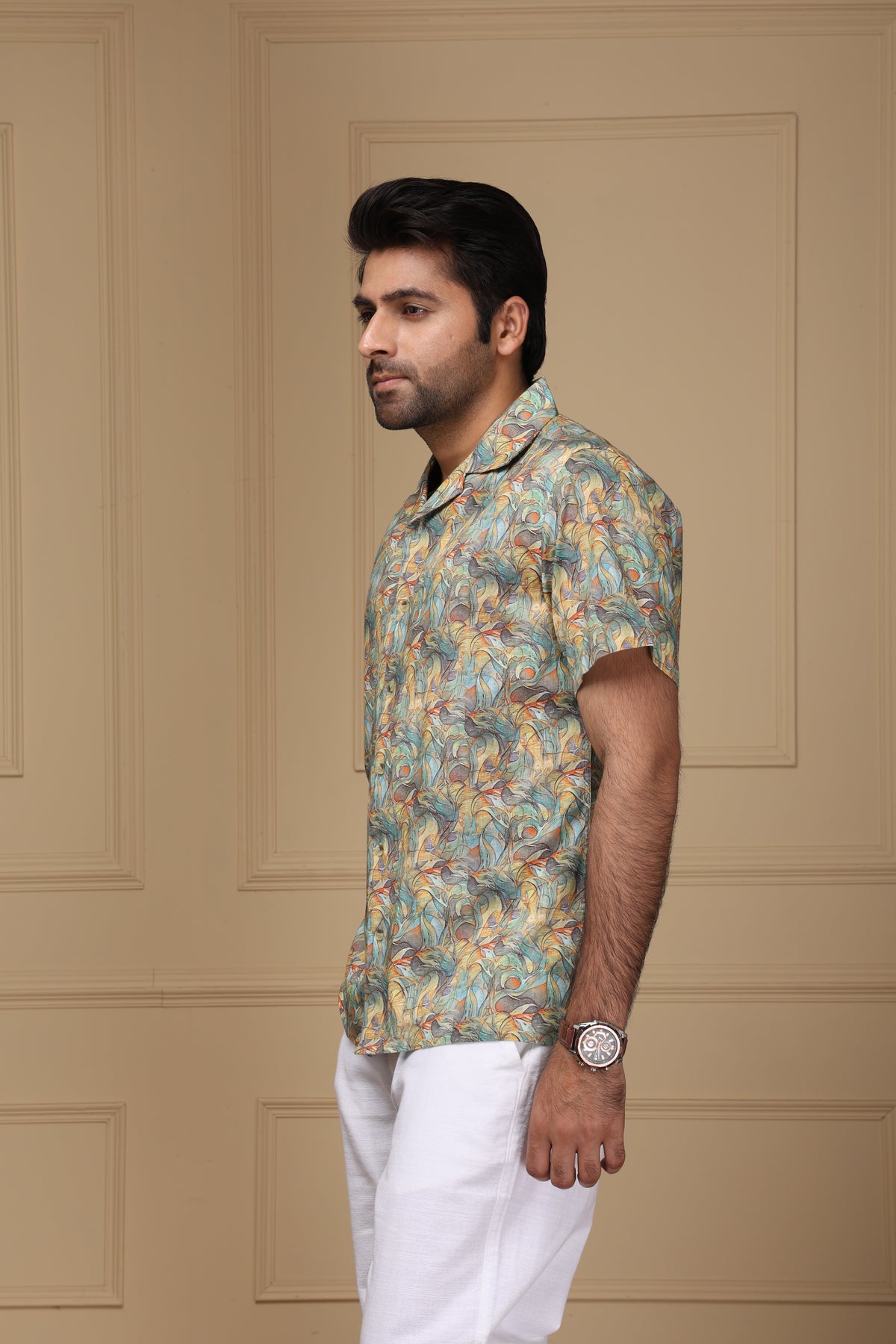 Multi AOP Linen Rich Shirt