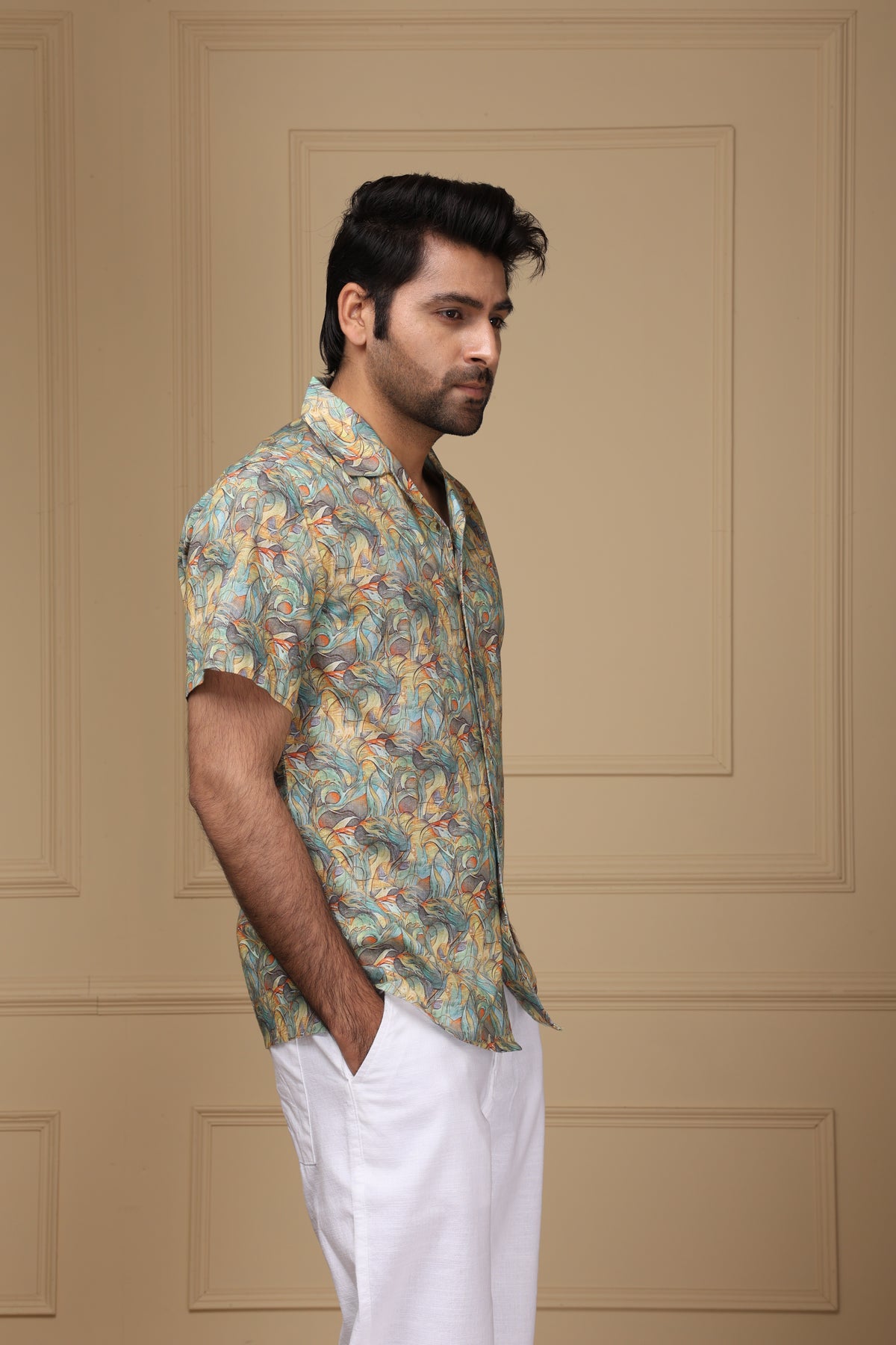 Multi AOP Linen Rich Shirt