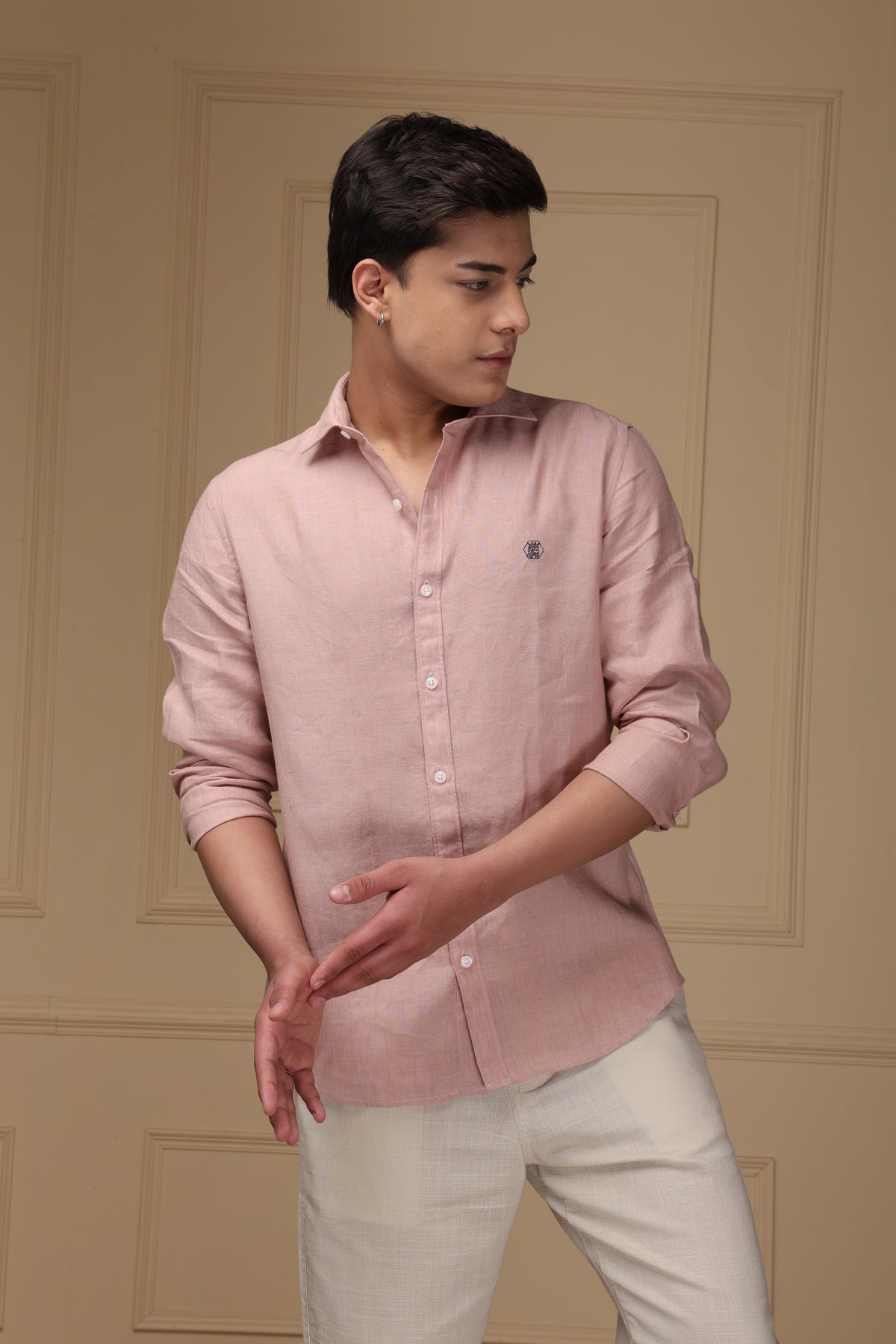 Vintage Mauve 100% Pure Linen Shirt