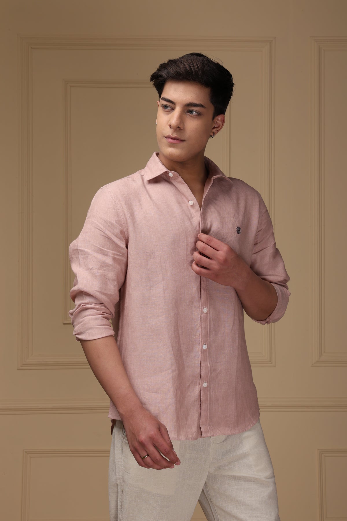 Vintage Mauve 100% Pure Linen Shirt