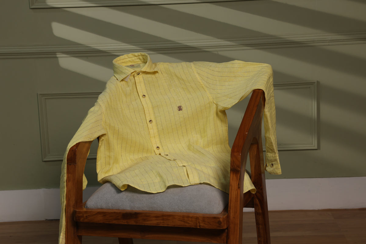 Buttercup Yellow 100% Pure Linen Shirt